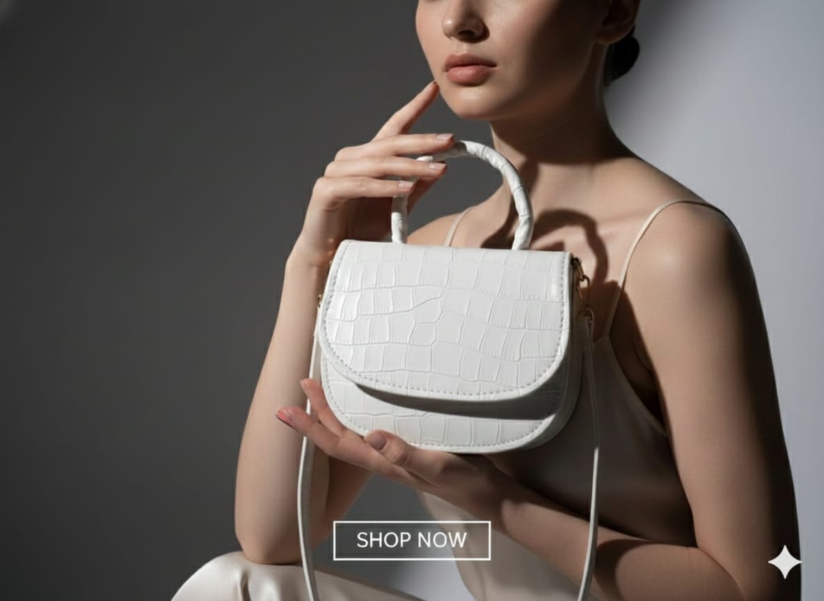 White charm bag