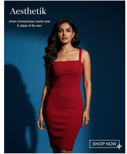 Veloura Red Midi Dress